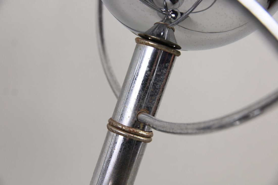 Atomic Space Age Chrome Eyeball Lamp - 7