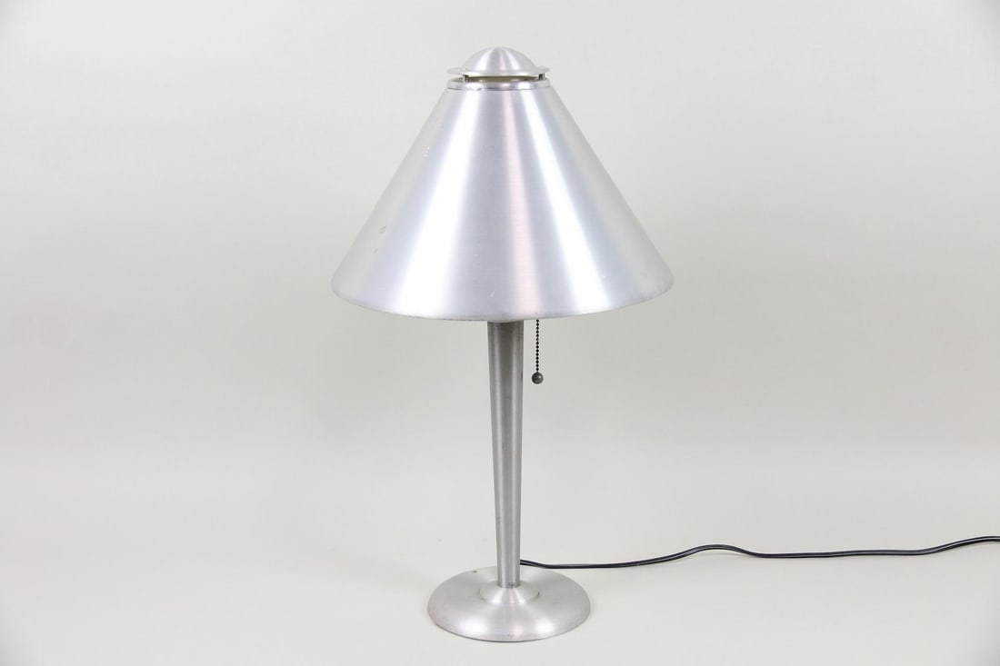 Soundrite Machine Age Table Lamp, Brushed Aluminum, Silver (1 of 8)