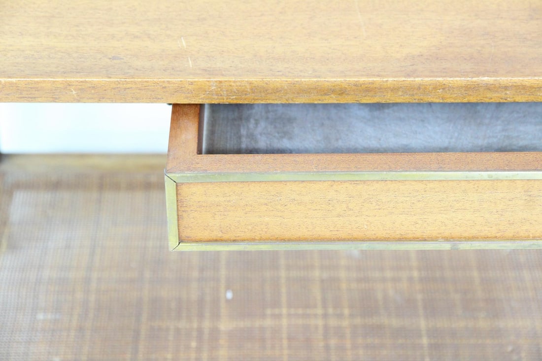 Caned One Drawer Side Table, Harvey Probber - 4