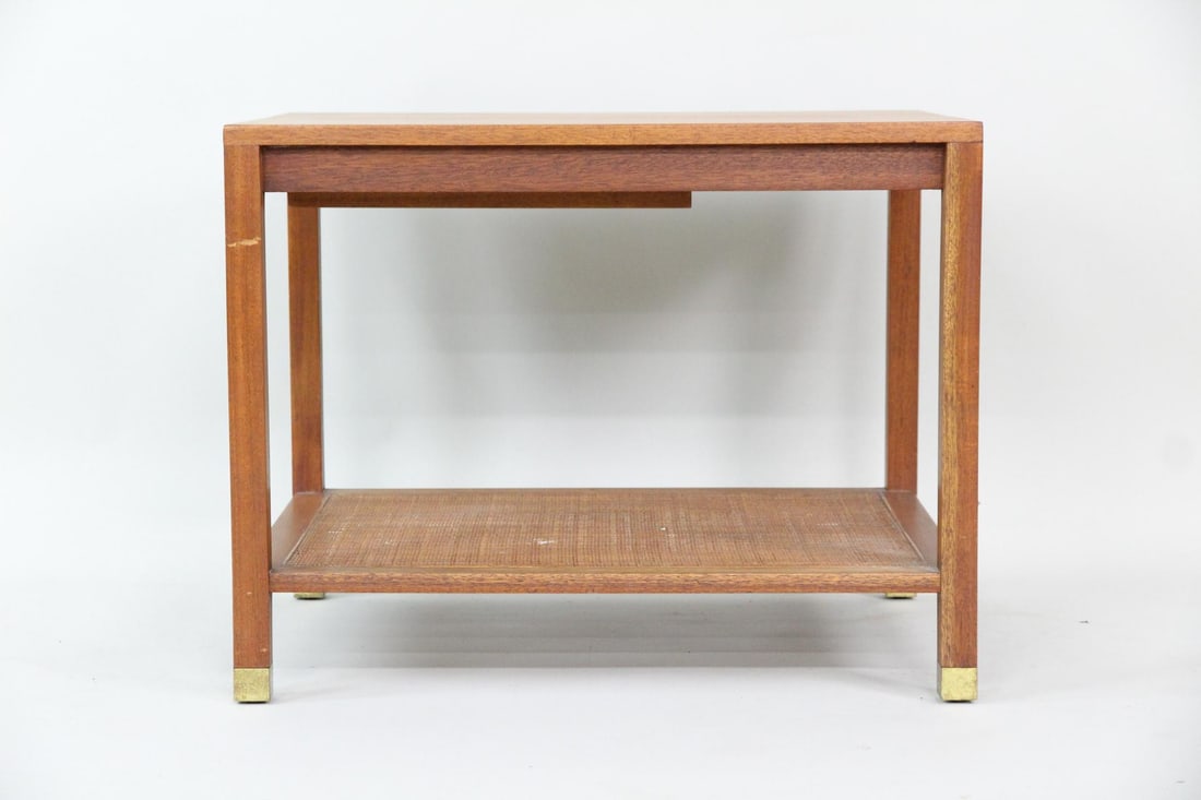 Caned One Drawer Side Table, Harvey Probber - 9
