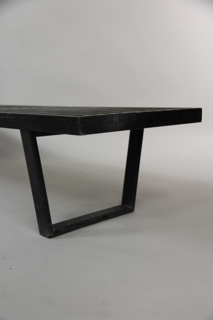 George Nelson Ebonized Wood Platform Bench - 4