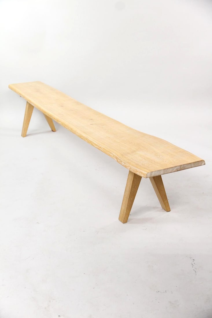 Minimalist 9' Oak Live Edge Bench (1 of 20)
