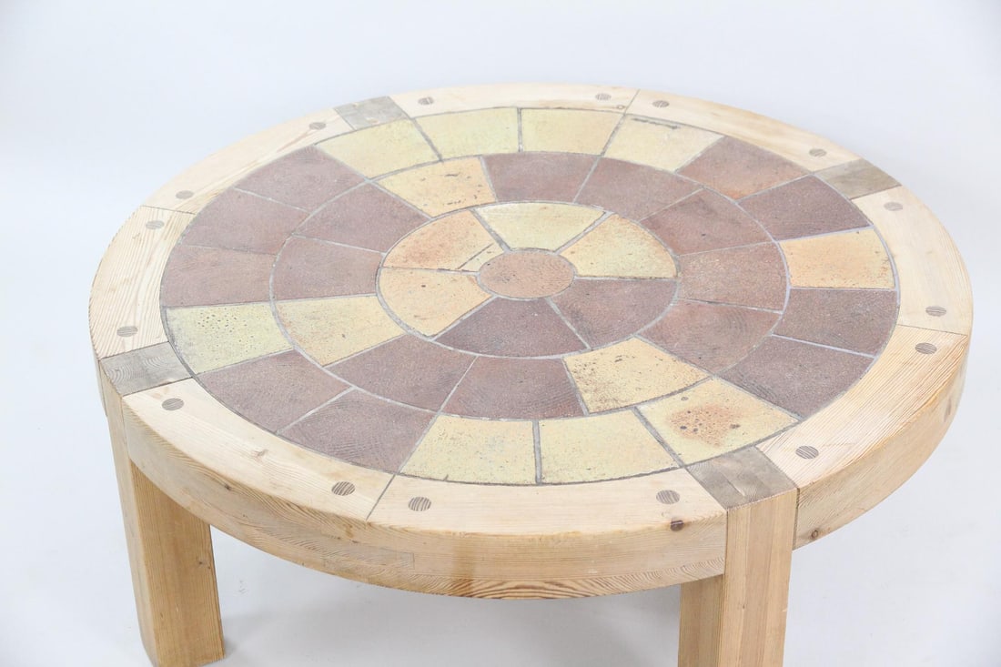 Tile Top Pine Coffee Table by Lisbeth Sallingboe - 14