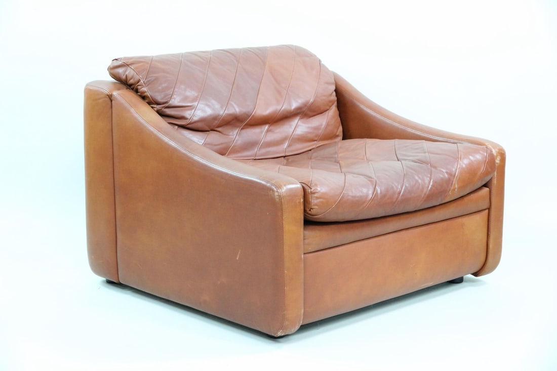 Mid Century Modern Leather Lounge Chair from Rolf Benz (1 of 18)
