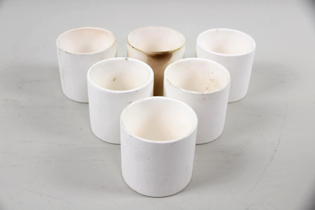 Set of 12 Coors Porcelain Small Planters, Minimalist (1 of 7)