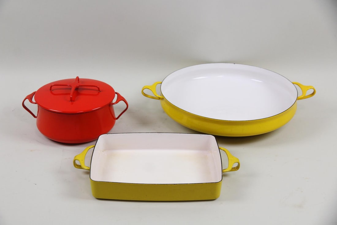 Collection of 3 Mid-Century Modern Enamelware Pieces, Dansk (1 of 11)