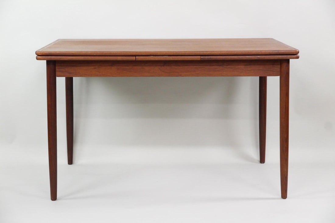 Danish Modern Teak Extension Dining Table - 16