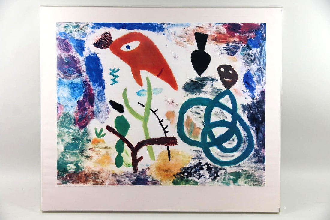 Abstract Print, Community Holiday Festival by Todd McKie: Naive Style Todd McKie Print, Community Holiday Festival. A colorful lithograph & screenprint in the artist Todd Stoddard McKie's (American, 1944-2022) distinctive idiogrammic style. Signed, dated
