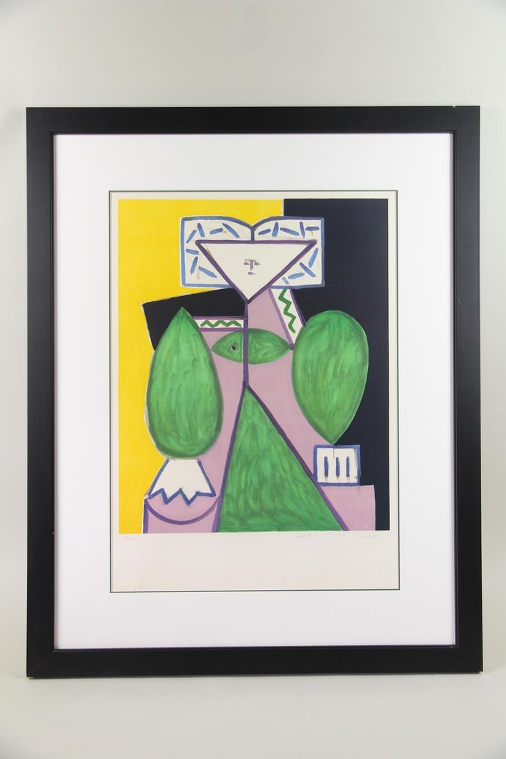 Pablo Picasso Estate "Femme en Vert et Mauve" Lithograph, 40 of 500 (1 of 13)