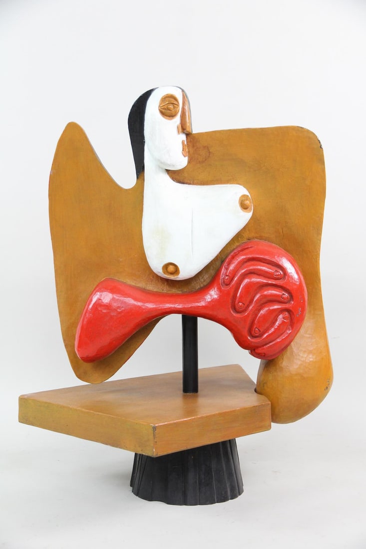 After Le Corbusier "Icone" Painted Bronze Sculpture (1 of 17)
