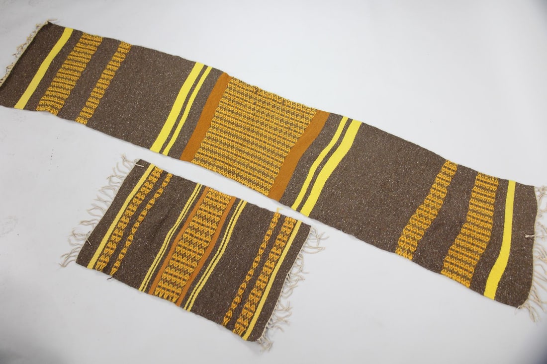 Pair of Mid-Century Modern Kilim Rugs, Runner & Mat (1 of 7)