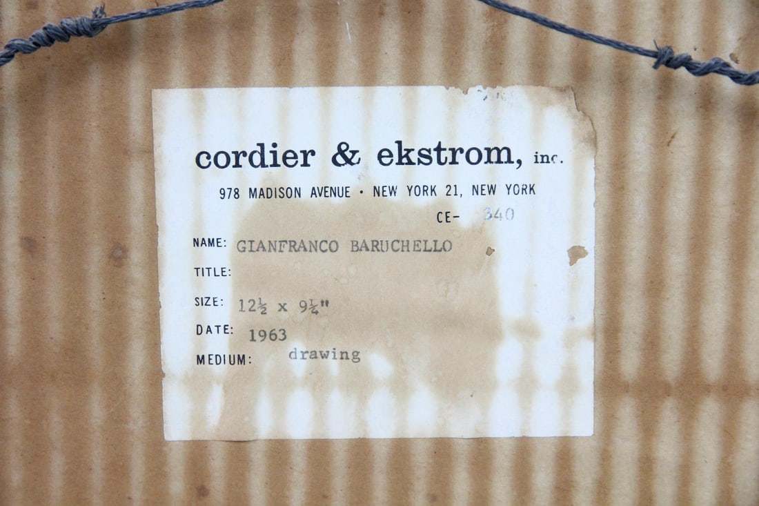 Gianfranco Baruchello Abstract Drawing 1963 - 7