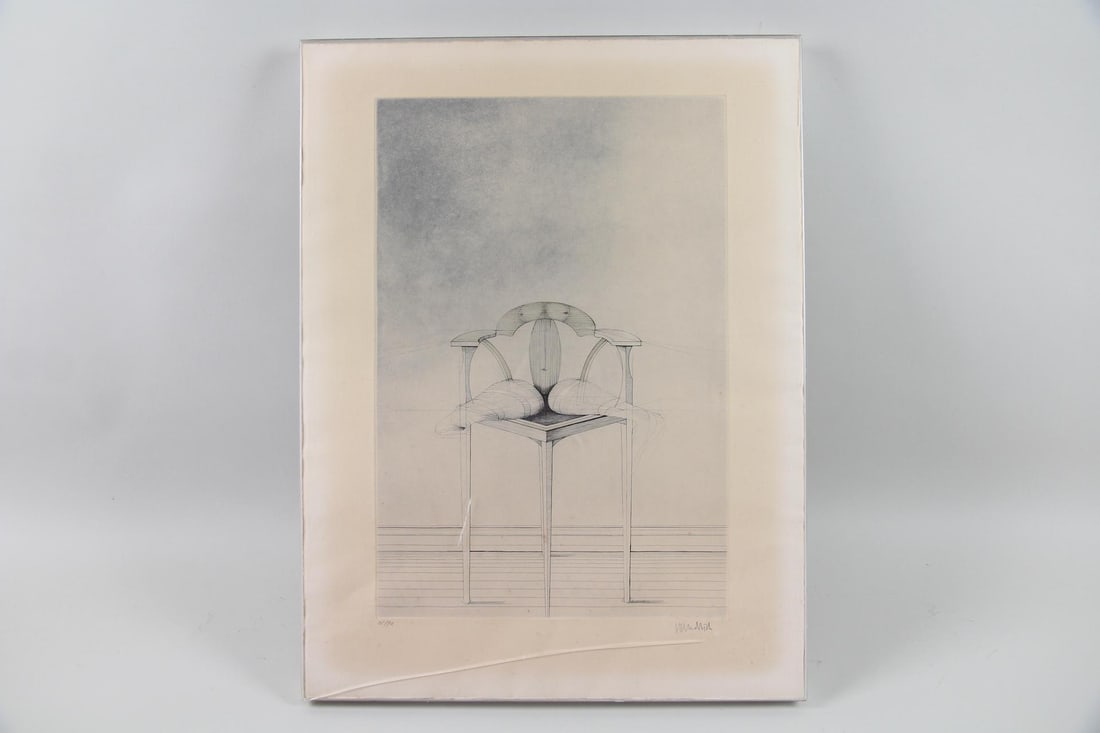 Paul Wunderlich Surrealist Erotic Etching "Afternoon Tea" 1967: Paul Wunderlich Surrealist Etching "Afternoon Tea" 1967. Etching and aquatint on white wove paper, signed lower right and numbered 15/90 lower left by the surrealist artist Paul Wunderlich (German