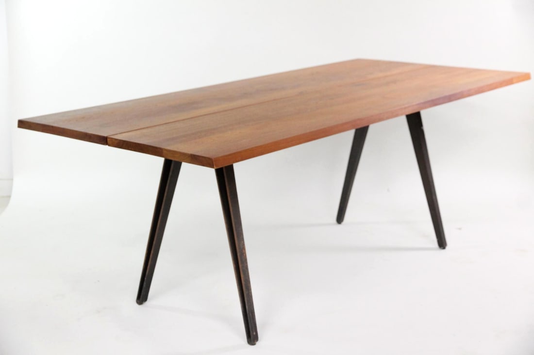 Walnut & Cast Iron 'Welles' Dining Table for De La Espada (1 of 17)