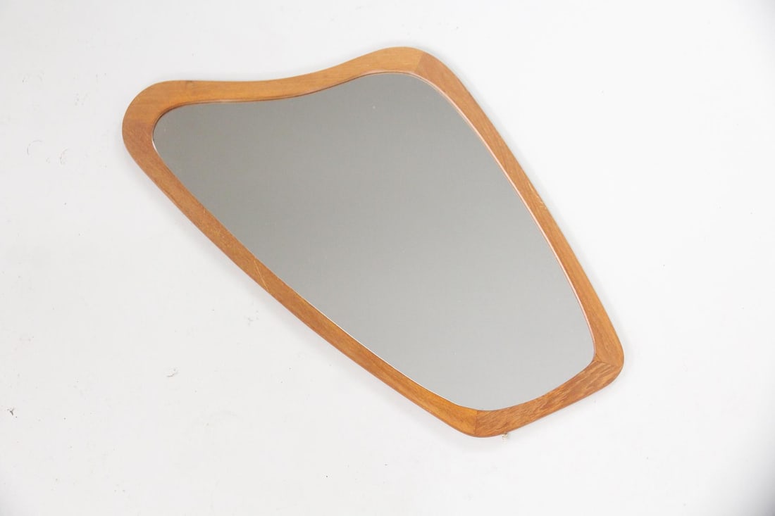Danish Modern Teak Harp Shape Mirror (1 of 11)