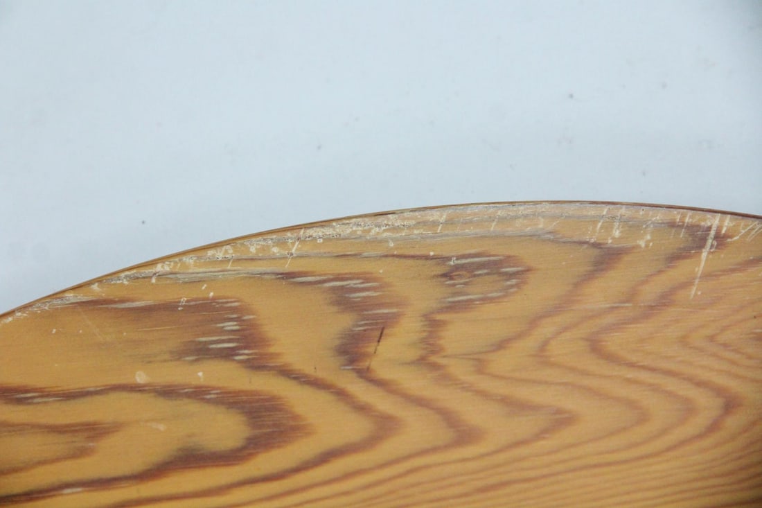 Danish Modern Round Pine Mirror - 6