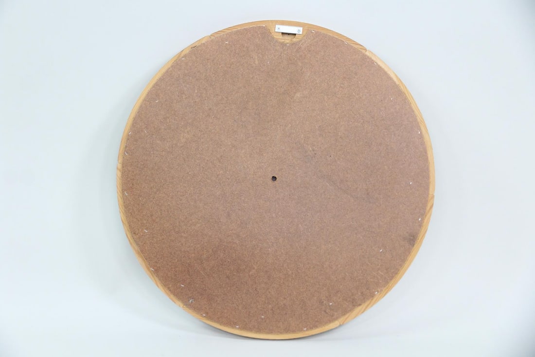 Danish Modern Round Pine Mirror - 7