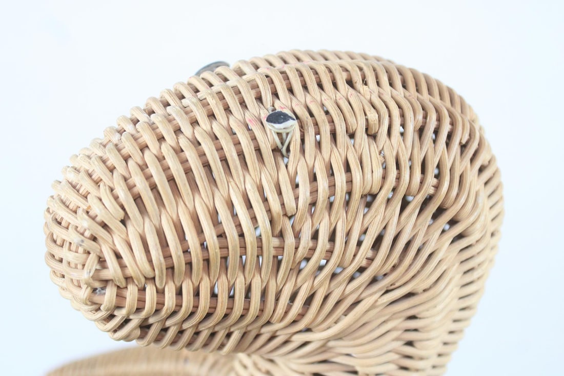 Figural Kangaroo Wicker Basket - 7