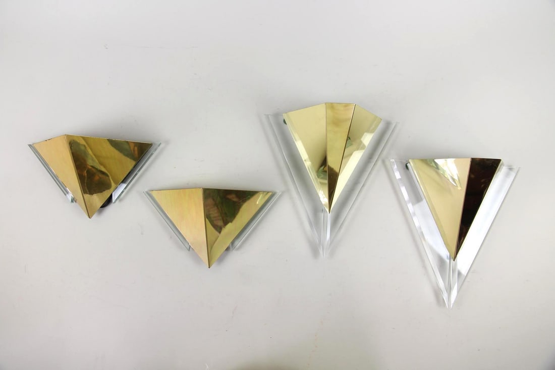 2 Pairs of Brass Wall Sconces, Robert Sonneman for George Kovacs (1 of 11)
