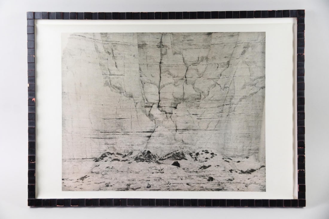 Sheila Metzner "Four Corners" Fresson Print, One of a Kind: Sheila Metzner "Four Corners" Fresson Print. Large one of a kind black and white landscape print by photographer Sheila Metzner (American born 1939) from her series Four Corners (where CO, AZ, NM & UT