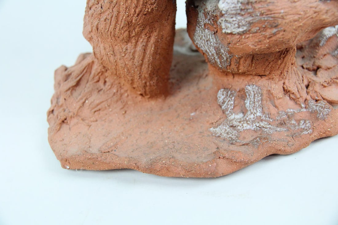 Folk Art Ceramic Monkey Sculpture - 5