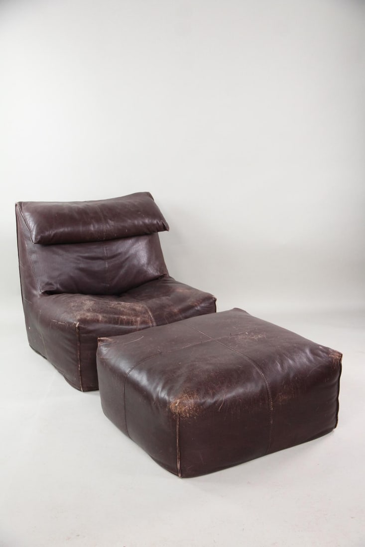 Le Bambole Leather Chair & Ottoman by Mario Bellini for B&B Italia (1 of 17)