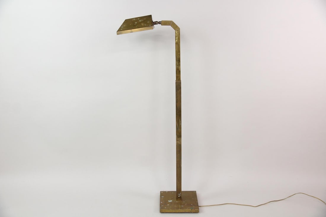 Mid-Century Modern Geometric Chapman Brass Floor Lamp (1 of 11)