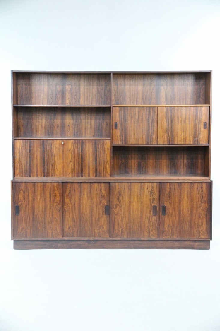 Danish Modern Rosewood Wall Unit with Secretary Desk (1 of 14)