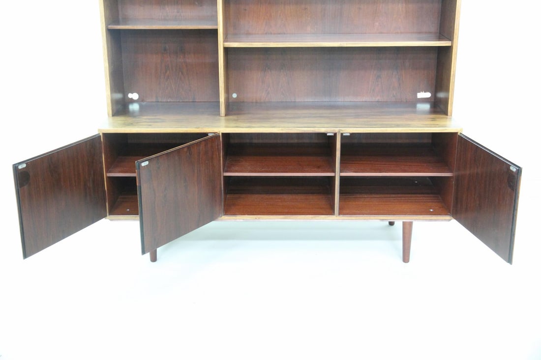 Danish Rosewood Stepback Wall Unit - 8