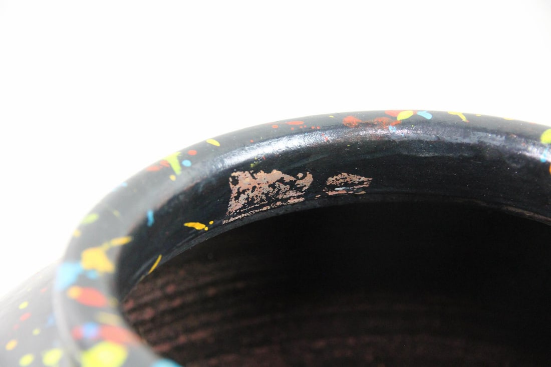 Ceramic Vase with Abstract Splatter Paint - 6