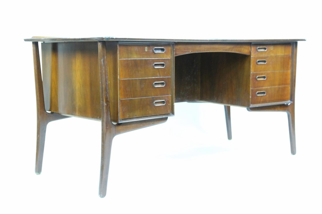 Danish Teak Executive Desk, Svend Aage Madsen (1 of 16)
