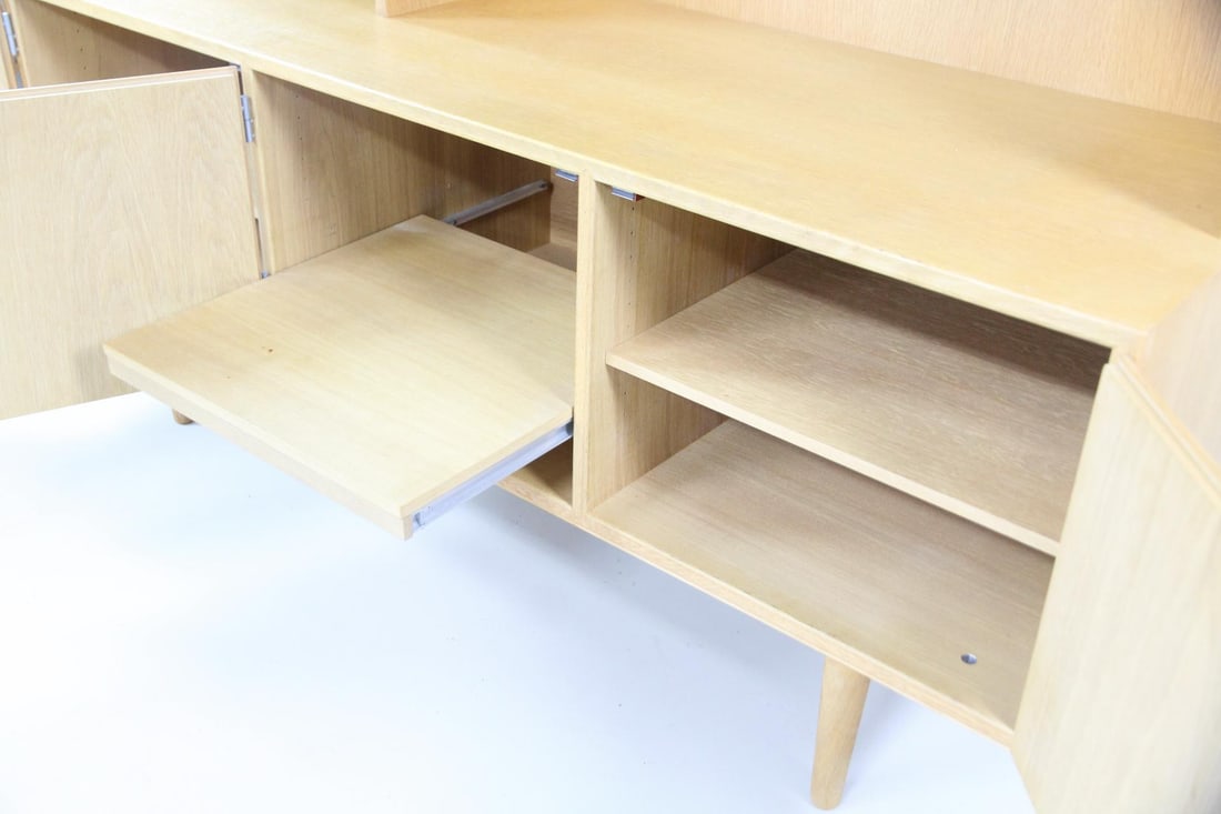 Danish Oak Stepback Wall Unit - 10