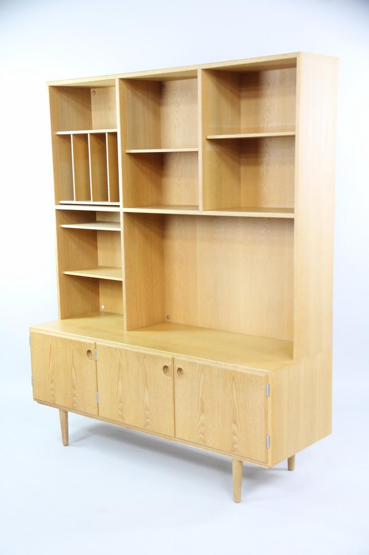 Danish Oak Stepback Wall Unit - 2