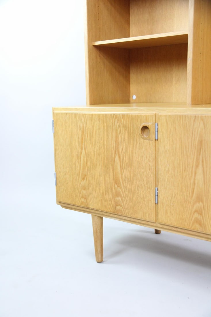 Danish Oak Stepback Wall Unit - 5