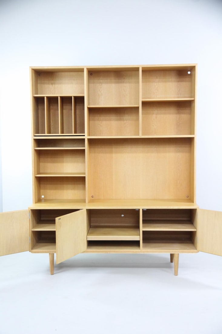 Danish Oak Stepback Wall Unit - 8