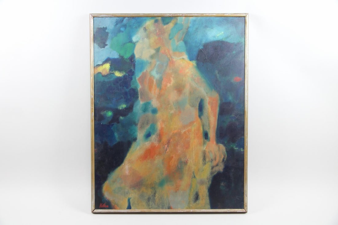 Abstract Expressionist Figural Painting, Signed (1 of 9)