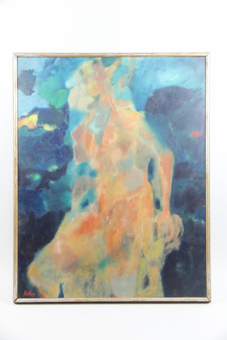 Abstract Expressionist Figural Painting, Signed - 4