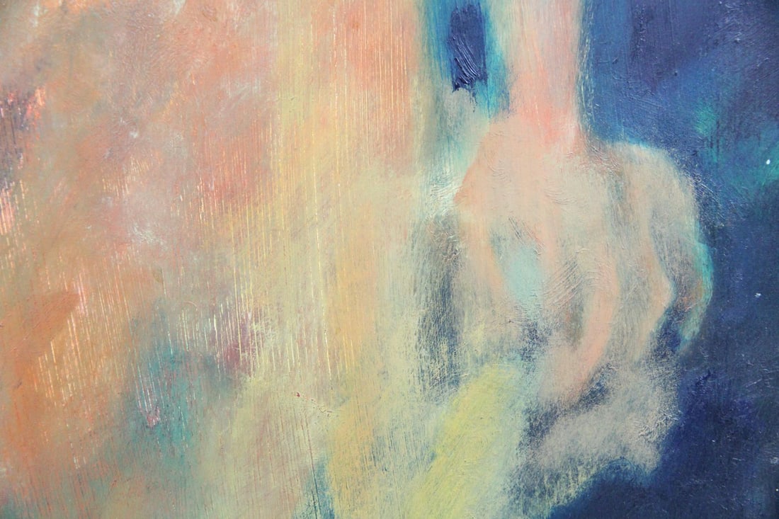 Abstract Expressionist Figural Painting, Signed - 7