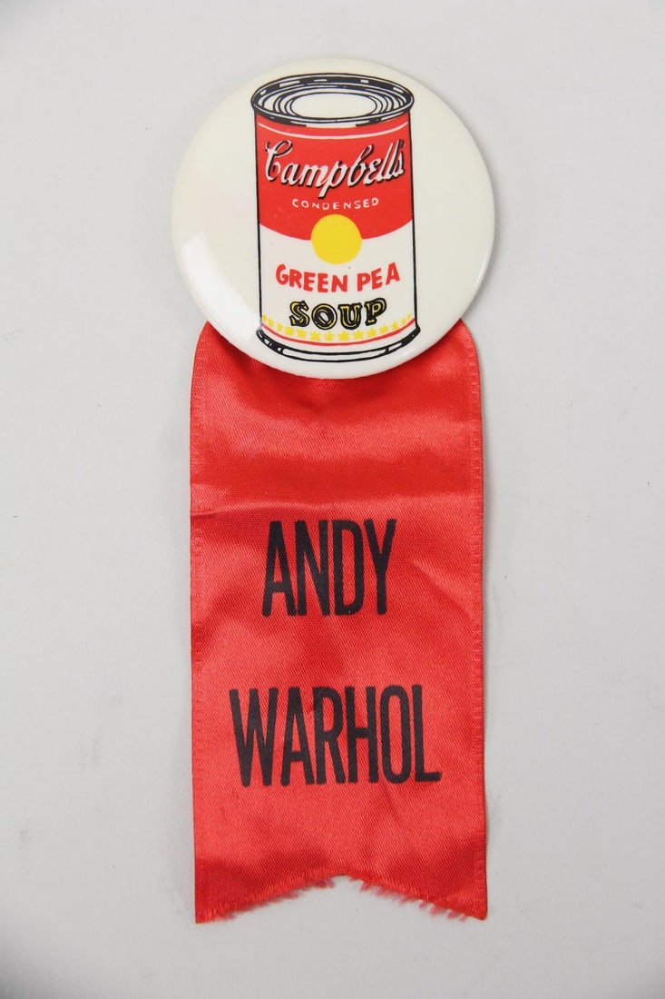 Andy Warhol Campbell's Green Pea Soup Pinback Button, 1962 (1 of 6)