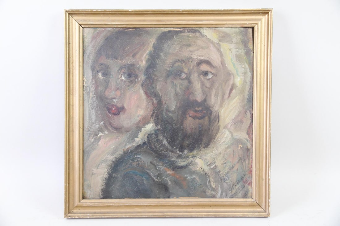 Axel Orn Expressionist Painting, Portrait of a Couple (1 of 9)