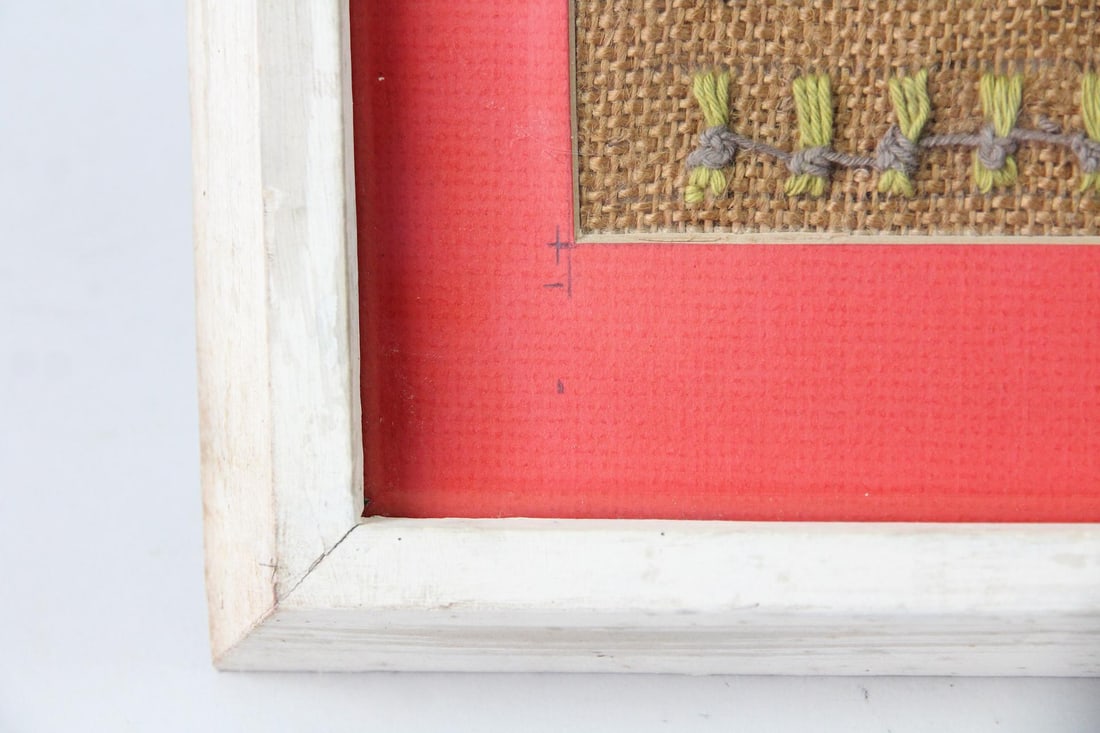 Framed Needlework Embroidery Sampler - 6