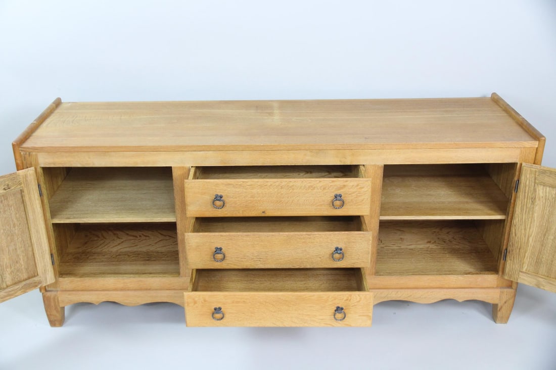 Rustic Oak Credenza Sideboard, Henning Kjaernulf - 2