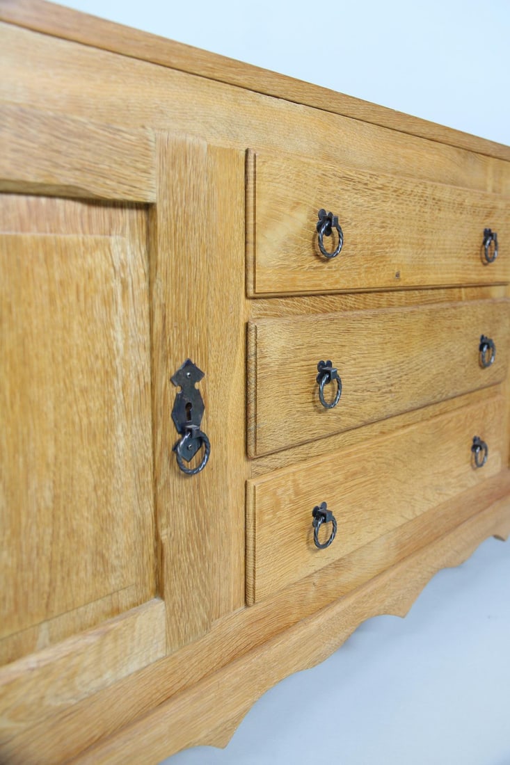 Rustic Oak Credenza Sideboard, Henning Kjaernulf - 4