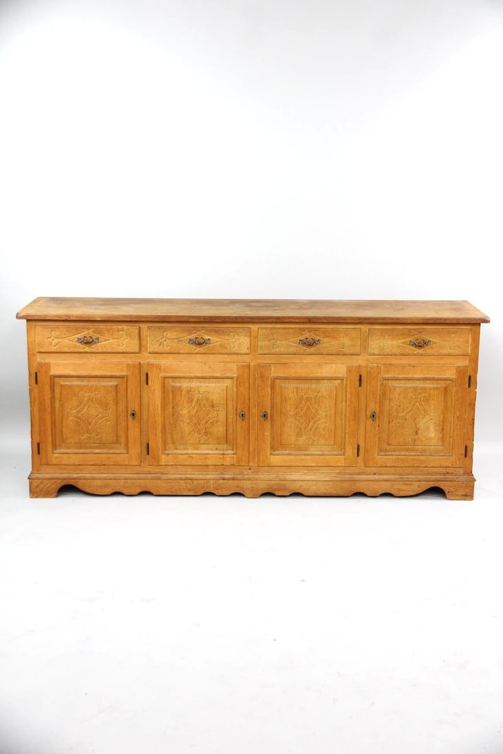 Rustic Oak Sideboard Credenza, Henning Kjaernulf (1 of 17)
