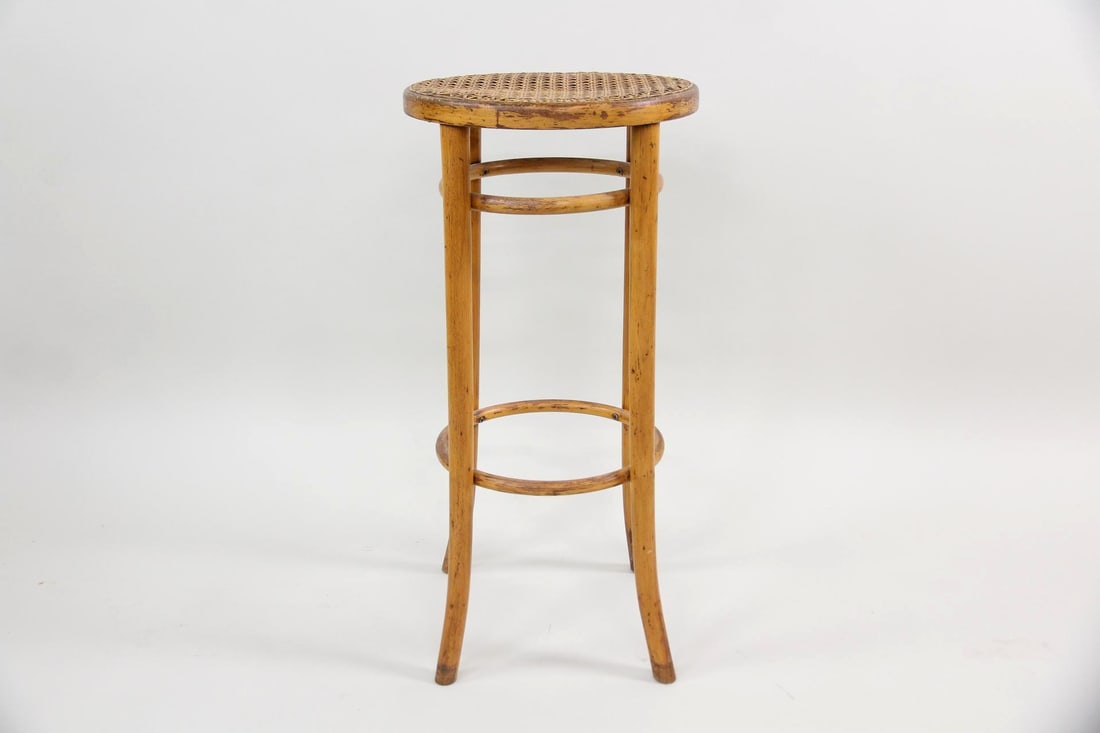 Bentwood Caned Stool, Thonet (1 of 7)