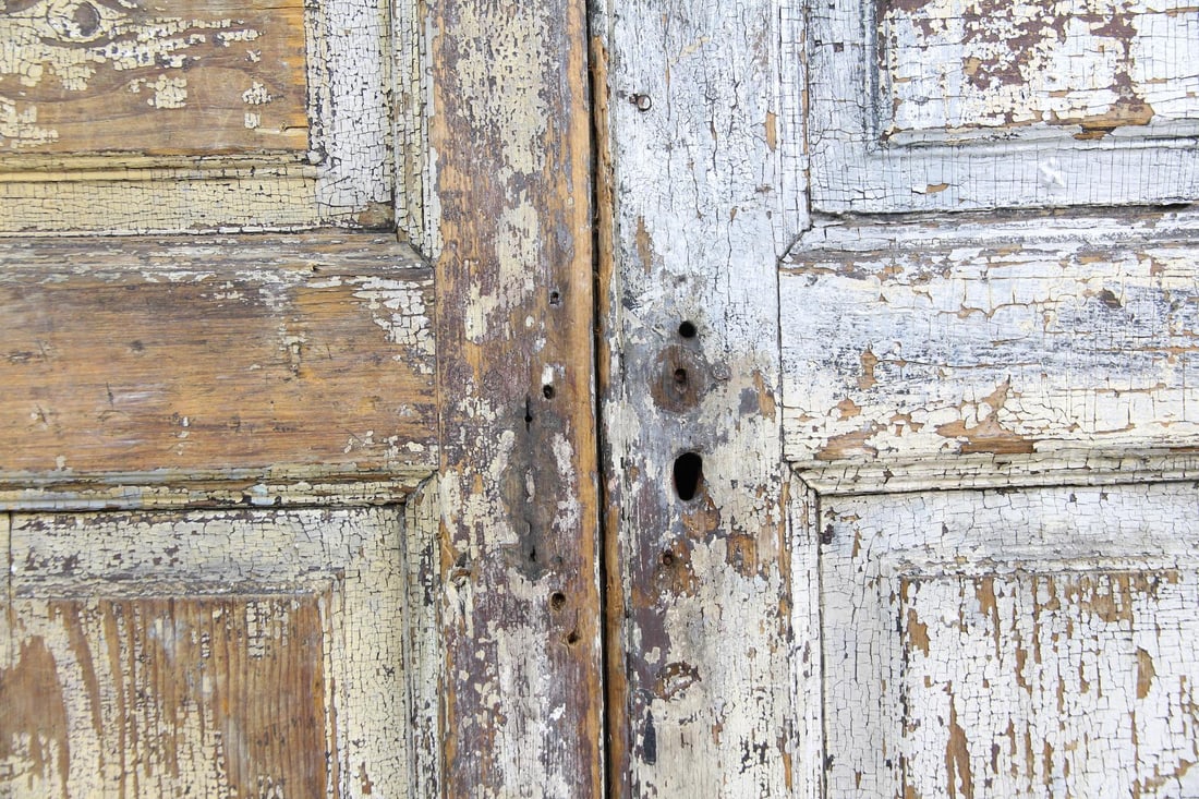Primitive Silver Painted Cupboard - 10