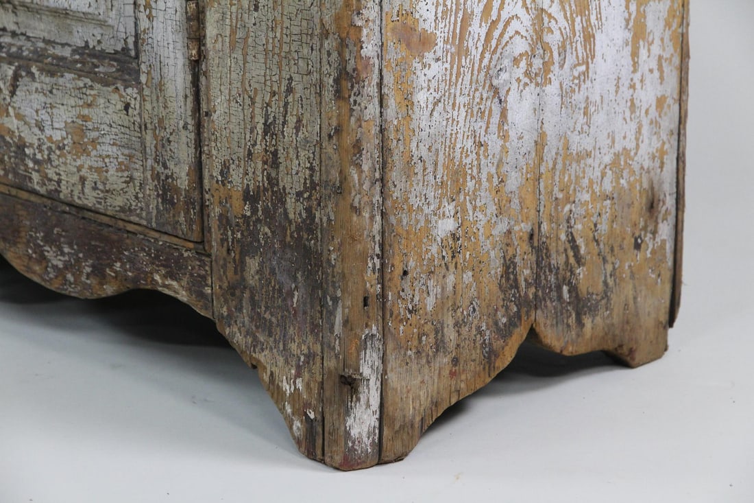 Primitive Silver Painted Cupboard - 7