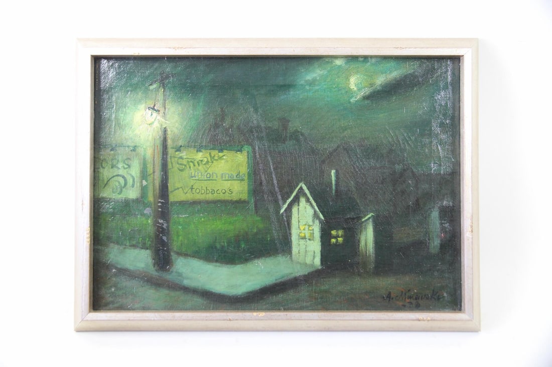 Expressionist Oil Painting, Night Scene, by Alexander Minewski (1 of 11)