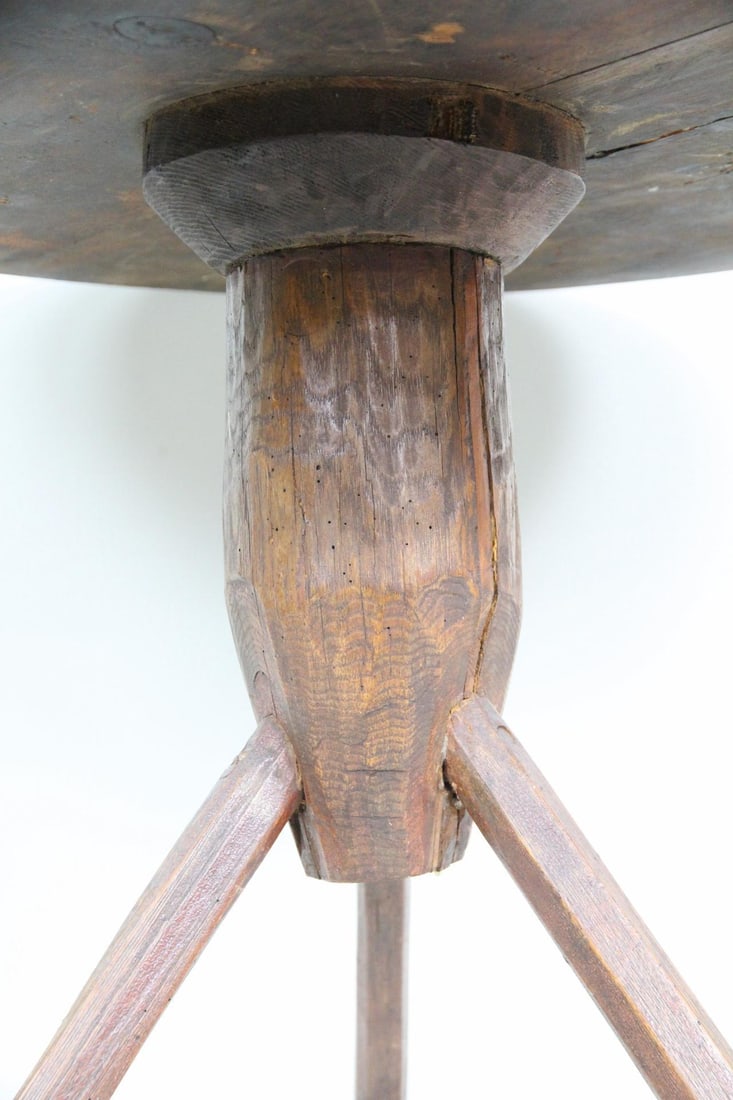 Primitive Pine Cricket Side Table, Tri-Leg - 3