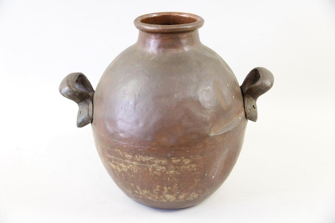 Middle Eastern Cooking Pot, Hammered Copper (1 of 8)